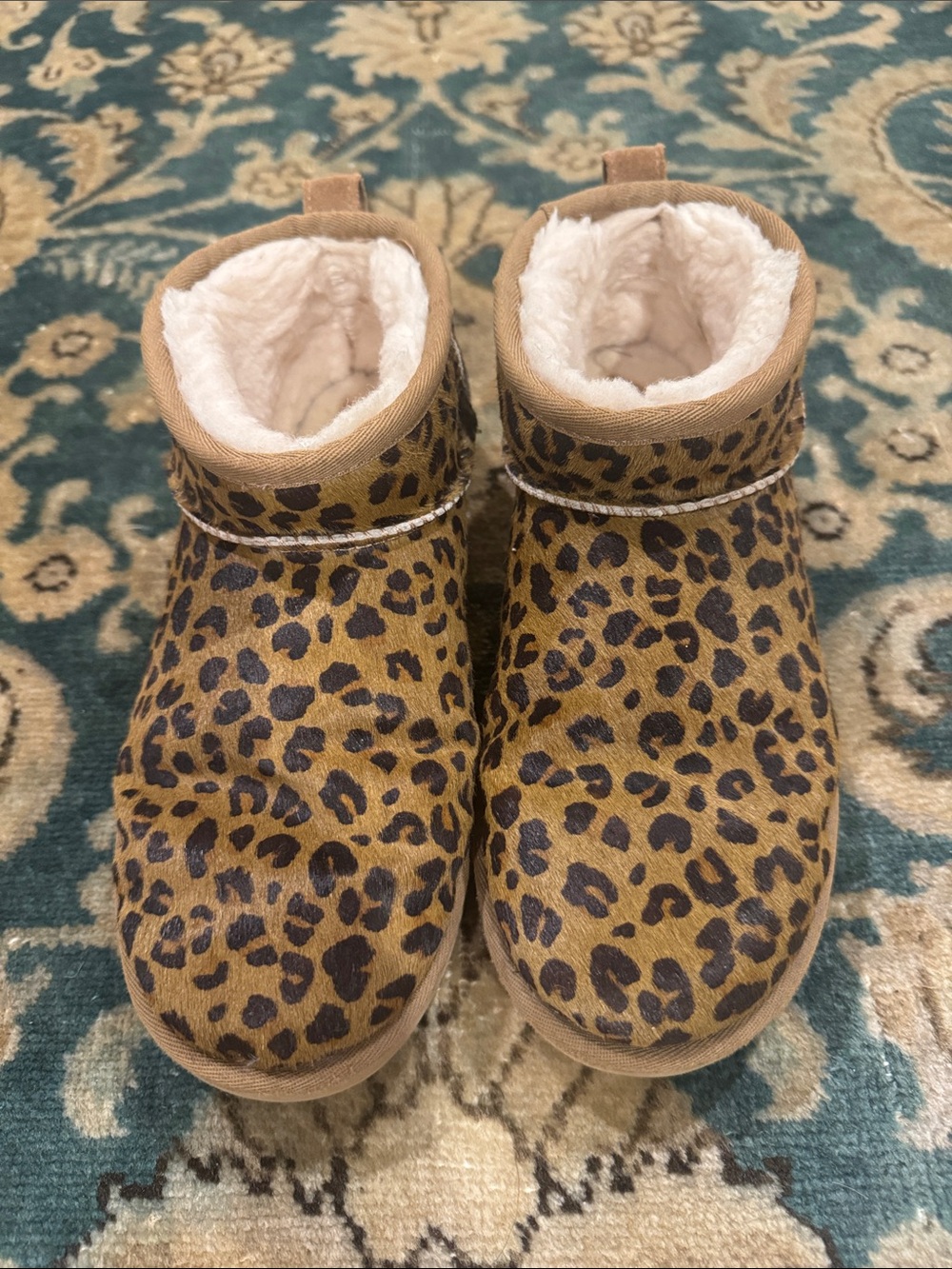 UGG Leopard Print Low Ankle Boots